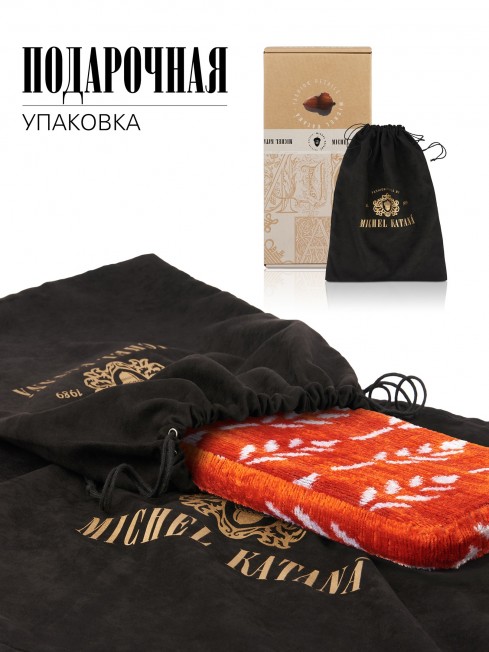 Шелковый (Бахмаль) Клатч-конверт-папка-косметичка HIBISCUS SOMNIUM! (Мечта гибискуса!) THINY_HIBISCUS SOMNIUM!/S